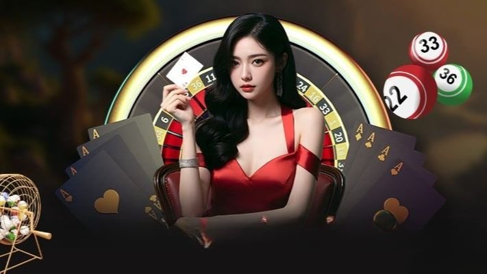 11m9 ကာစီနို Baccarat Table Game ကစားနေသောမြင်ကွင်း